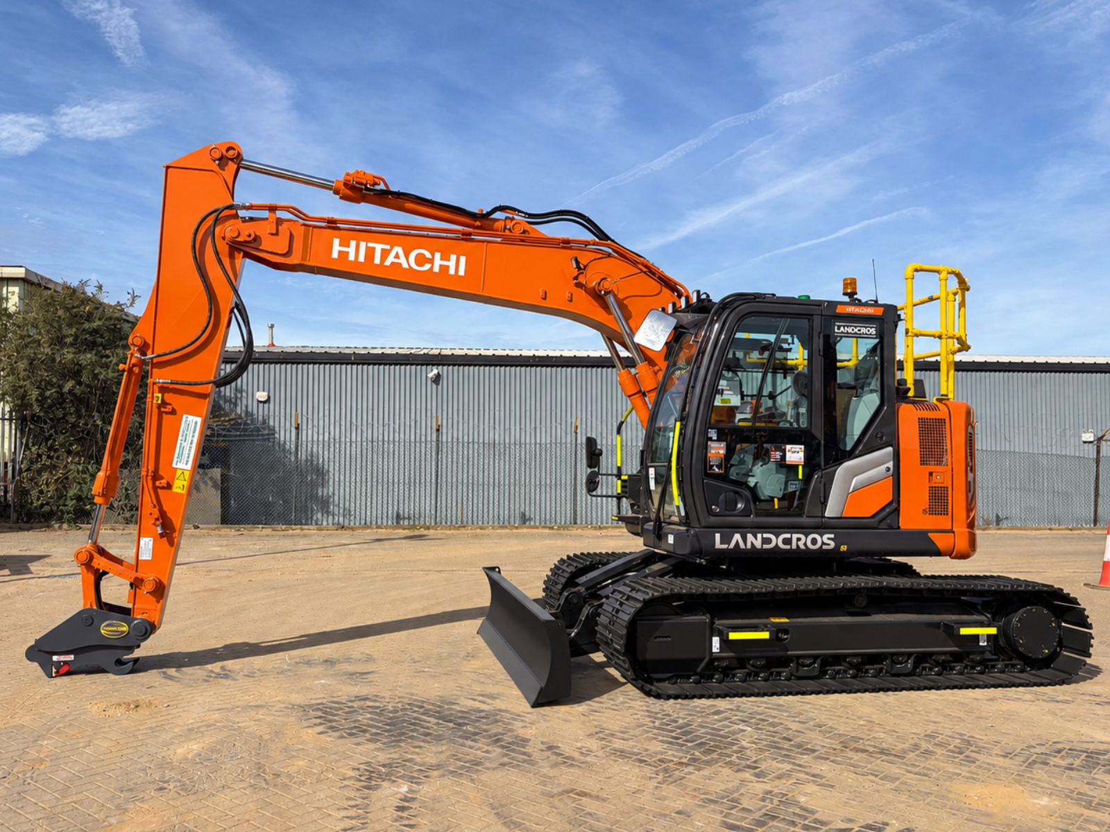 Hitachi ZX135USB-7B Blade Hitachi excavator available from Synergy Hire