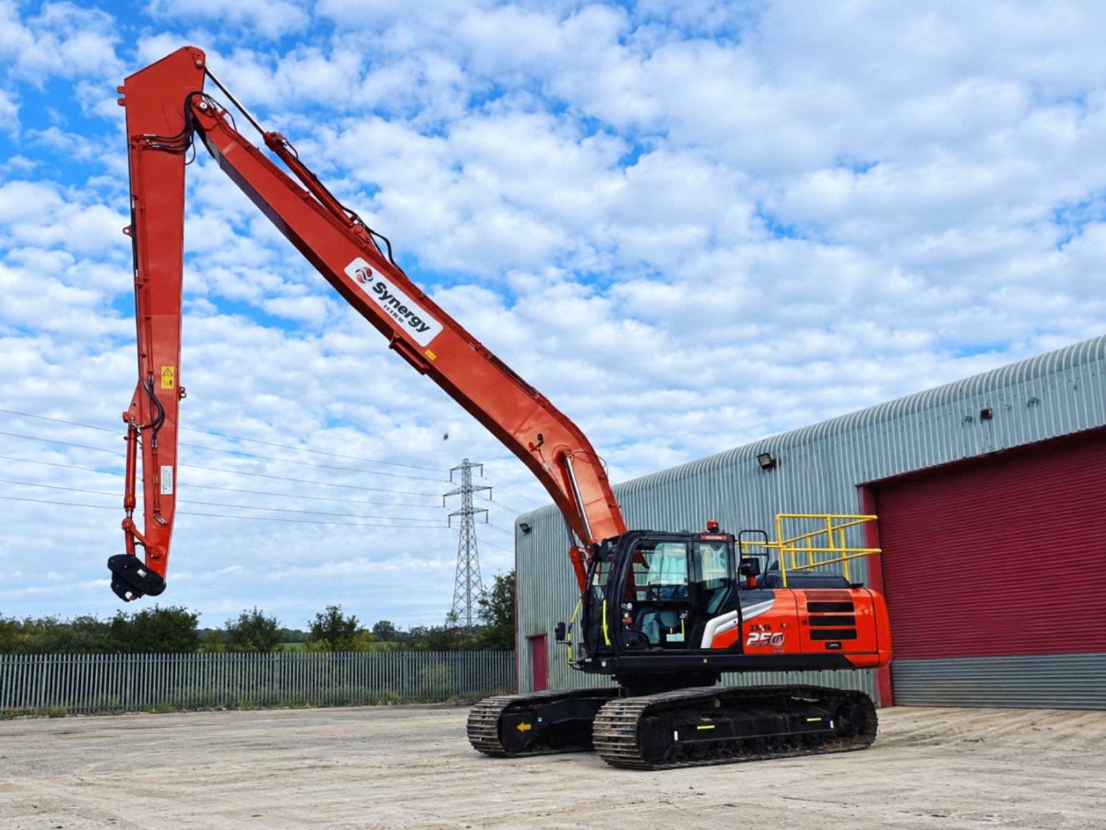 Hitachi ZX250LC-7 Super Long Front Hitachi excavator available from Synergy Hire
